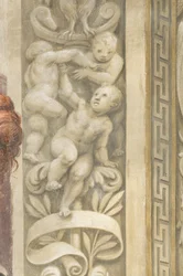 Putti, Dekorationen um die Fenster