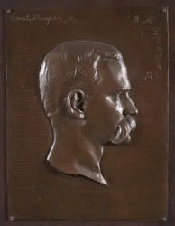 Porträtrelief von Dr. Stimson, ca. 1880
