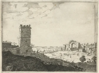 Landschaft mit Turm