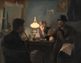 Ein Besuch in der Werkstatt des Schuhmachers, 1885