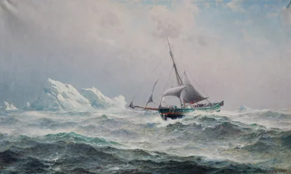 Das Schiff Gjoa in der Nordwestpassage