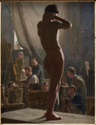 Männlicher Akt im Atelier von Bonnat