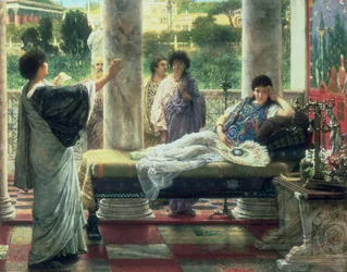 Catullus liest seine Gedichte im Haus von Lesbia
