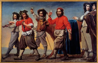 Prozession des fetten Rindfleischs (Gemälde von Meister Du Cortege Du Belier)