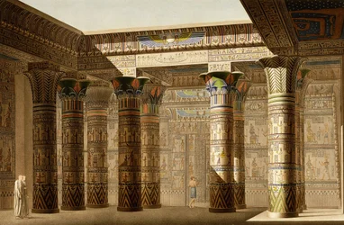 Portikus des Großen Tempels von Philae, Nubien, ca. 1809-1812