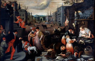 Februar aus der Serie Die Jahreszeiten, spätes 16. oder frühes 17. Jahrhundert