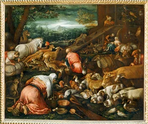 Der Einzug der Tiere in die Arche Noah