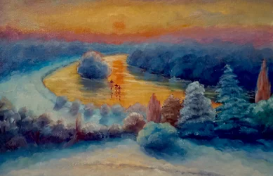 Weihnachten, die Aussicht vom Richmond Hill