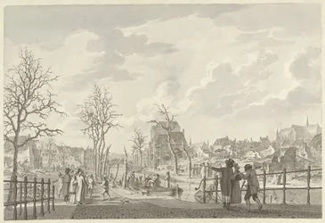 Ruinen am Rapenburg in Leiden nach der Pulverexplosion vom 12. Januar 1807