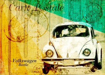 Klassische Käfer-Postkarte