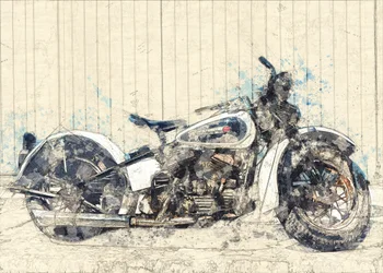 Klassische Motorradkunst