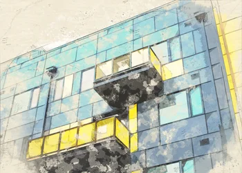 Moderne Gebäudeskizze
