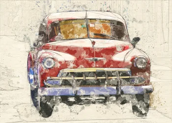 Rotes Vintage-Auto