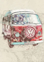 Roter Vintage Van