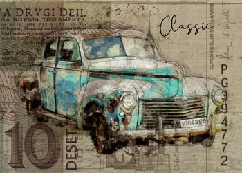 Rostiges Teal-Klassikauto