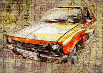 Vintage Auto Kunst