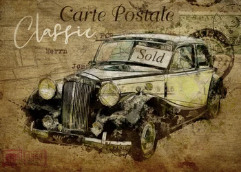 Postkarte Oldtimer-Auto