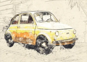 Gelbes altes Auto