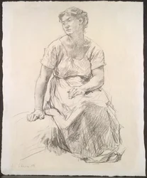 Sitzende Bäuerin, ca. 1885