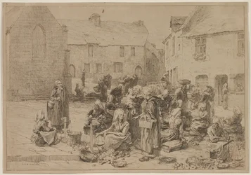 Der Apfelmarkt in Landerneau, 1878