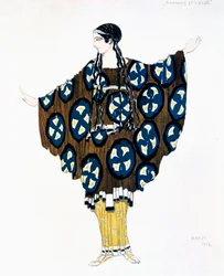 Kostümentwurf für eine Ballets Russes Produktion von Ravels Daphnis et Chloe, 1912