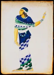 Kostümentwurf für einen Musiker