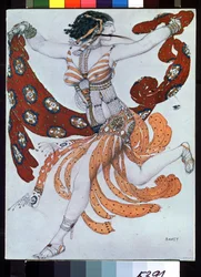 Kostümentwurf für das Ballett Cleopatra von A. Arensky