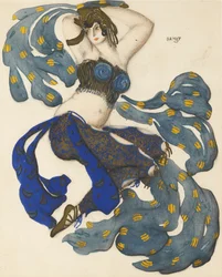 Odaliske. Kostümentwurf für das Ballett Scheherazade von N. Rimski-Korsakow