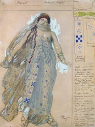 Phaedra. Kostümentwurf für das Drama Hippolytos von Euripides, 1902