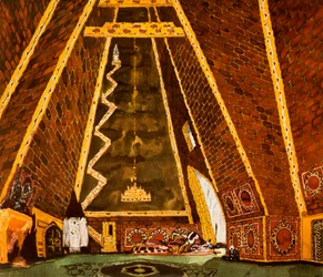 Bühnenbild für Thamar, Ballett von Mily Balakirev, 1912