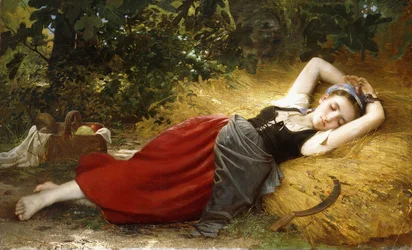Ein junges schlafendes Bauernmädchen, 1874