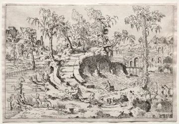 Landschaft mit Putti, ca. 1550