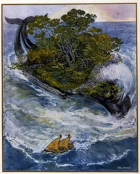 Die Abenteuer Sindbads (Sinbad), des Seefahrers. Aus den Erzählungen aus 1001 Nacht (Erzählungen aus Tausendundeiner Nacht). Illustration von Léon Carré (1878-1942)