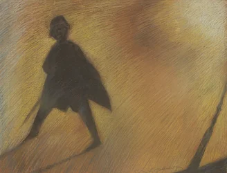Das Ende eines schönen Tages, Figur im Gegenlicht