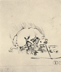 Ein Einhorn taucht sein Horn ins Wasser, um 1480, 1945