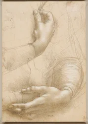 Arme und weibliche Hände, ca. 1480