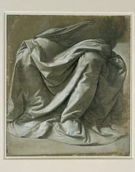 Draperie für eine sitzende Figur