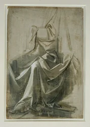 Draperie für eine sitzende Figur