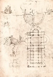 Zeichnung von Kirchen