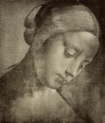 Frauenkopf. Gabinetto dei Disegni e delle Stampe, Uffizien, Florenz