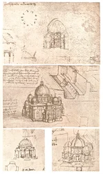 Vier Zeichnungen der kirchlichen Architektur, ca. 1472-1519