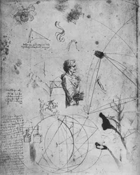 Profil eines alten Mannes, Pflanzen, geometrische Figuren usw., um 1480 1945