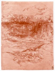 Sturm in den Alpen, um 1503-1505