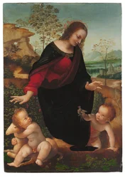 Die Madonna und das Kind mit dem kleinen Johannes dem Täufer