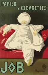 Werbeplakat für das Seidenpapier Job, ca. 1930