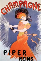 Werbeplakat für Piper-Champagner, 20. Jahrhundert