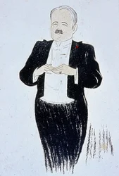Marcel Prevost (1862-1941) französischer Romanautor, Zeichnung von Cappiello 1905