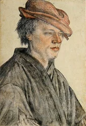 Porträt eines jungen Mannes mit Mütze, nach rechts gewandt, ca. 1500-42