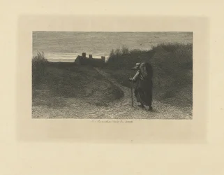 Wanderer in einer Dünenlandschaft