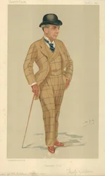 Mr. Hwfa Williams, Sandown Park, 7. November 1891, Vanity Fair Karikatur
